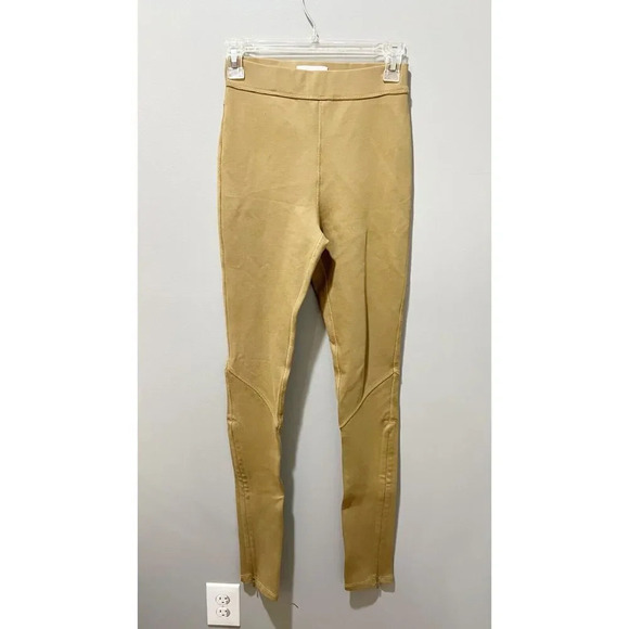 Something Navy Womens Skinny Leg Ankle Leggings Yellow Size XS High Waist - Picture 1 of 11